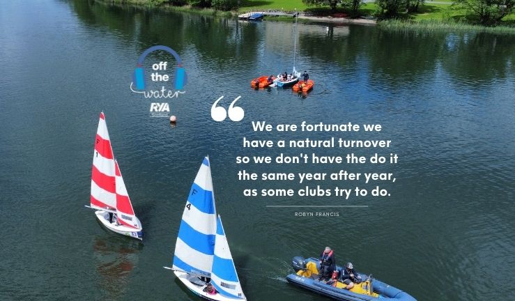 Graphic quote from the Off The Water Podcast on Volunteers and Volunteering