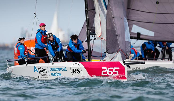 Sailing Action from the British Keelboat League Finals in RS21 keelboats.