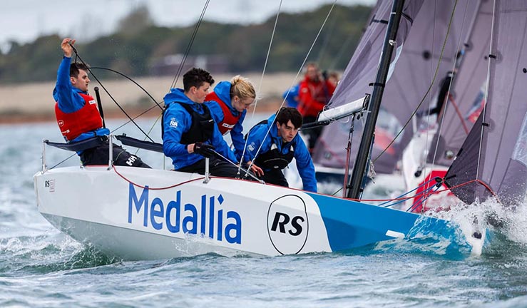 Sailing Action from the British Keelboat League Finals in RS21 keelboats.