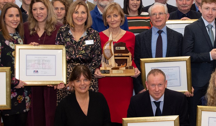 Volunteers from clubs around Northern Ireland with winners of annual awards 2019.