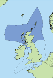 Map showing extent of Scottish Territorial Waters