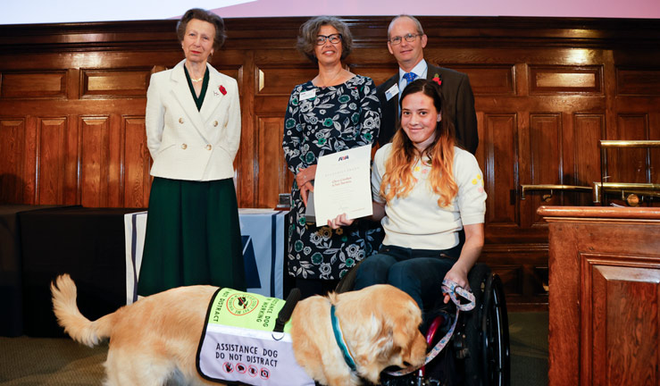 The Turner family at the RYA Volunteer Awards with HRH The Princess Royal