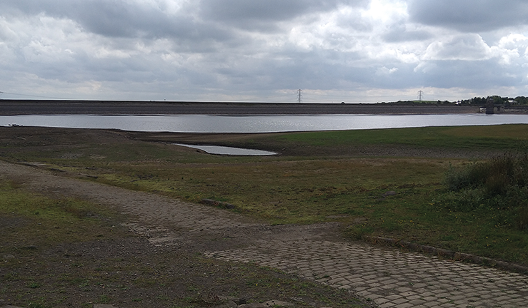 Low waters at West Pennine Windsurfing Club