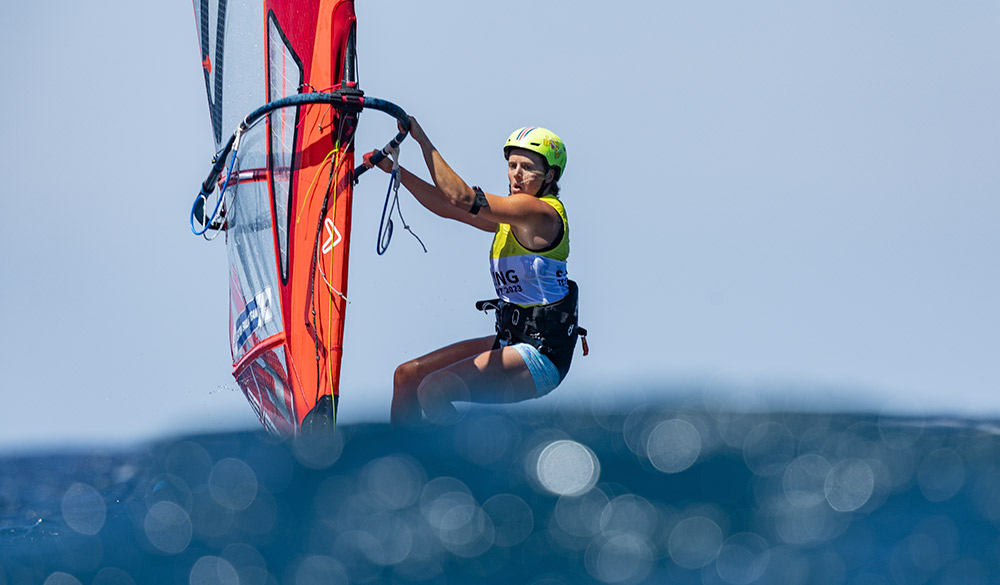 Emma Wilson windsurfing iQFOiL