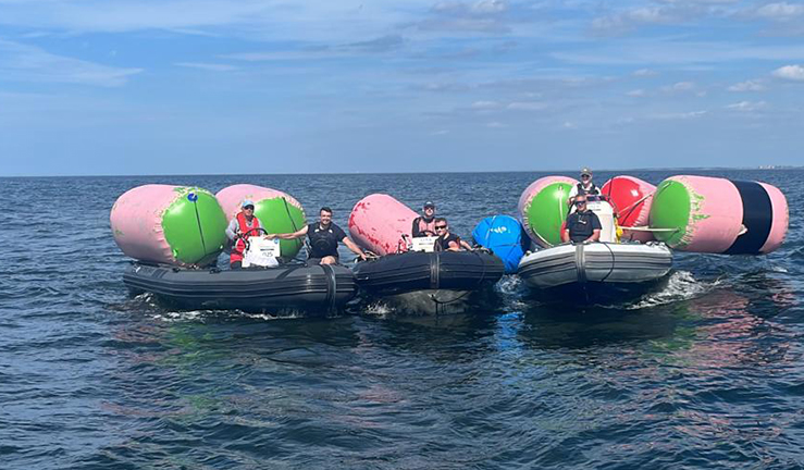 Mark Laying team at the Sailing World Championships in the Hague.