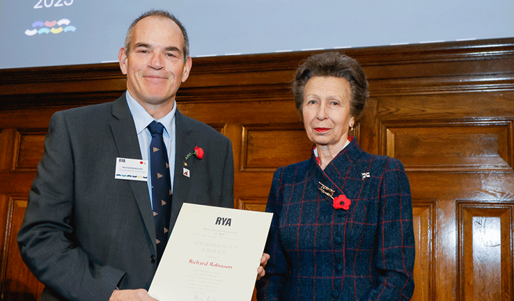 NI RYA Award winners with Princess Royal